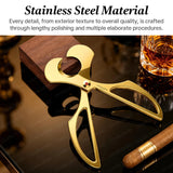 Accessoires pour Cigares, Ensemble de 4 Pièces, Cendrier, Couteau, Boîte en Bois Massif Cigarloong