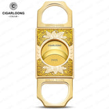 Ciseaux à Cigares en Acier Inoxydable, Grand Calibre, Double Tranchant Cigarloong
