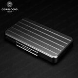 Boîte à Cigares Portable en Alliage d'Aluminium, Doublure Cèdre, Voyage d'Affaires Cigarloong