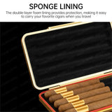 Humidor en Aluminium, Étui de Voyage 5 Cigares, Briquet et Coupe-Cigares Cigarloong