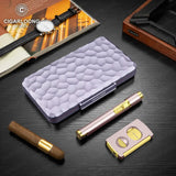 Humidor en Aluminium, Étui de Voyage 5 Cigares, Briquet et Coupe-Cigares Cigarloong