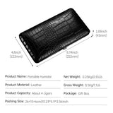 Boîte à Cigares de Voyage Portable en Cuir Étanche, Couverture Hydratante, Boîte Cadeau Cigarloong