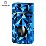 Allume-Cigare Multifonctionnel Diamant 4 en 1, Coupe en V, Perforateur, Porte-Cigare Cigarloong