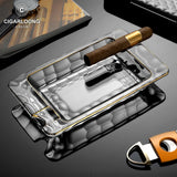 Cendrier en Verre Cristal pour Cigares et Cigarettes, Extérieur ou Intérieur Cigarloong