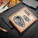 Ensemble de Trois Briquets Droits Coupe-Vent, Coupe-Cigare Tranchant, Cendrier Grand Calibre Cigarloong