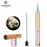 Allume-Cigare Multifonctionnel 4 en 1, Perceuse à Cigares, Porte-Aiguille, Flamme Réglable Cigarloong