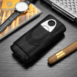 Étui à Cigares Portable en Cuir Scellé, avec ou sans Ciseaux Cigarloong