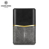 Étui à Cigares en Cuir, 4 Paquets, Doublure Bois de Cèdre, Joint Magnétique Cigarloong