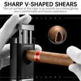 Briquet Multifonction 3 en 1, Coupe-Cigare en Métal, Triple Flamme Bleue Cigarloong