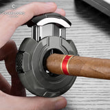 Coupe-Cigare Semi-Automatique en Acier Inoxydable Lisse, Double Face, Coupe Plate et en V Cigarloong