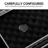Humidor Portable à Main, Couvercle Rabattable, Style Rétro Créatif, Hygromètre Externe Cigarloong