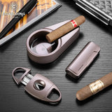 Ensemble Fumeur 3 Pièces : Briquet Droit, Coupe-Cigare, Cendrier Grand Diamètre Cigarloong