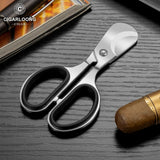 Ciseaux à Cigares en Acier Inoxydable, Coupe Or et Argent, Portable, Voyage, Outil Spécial Cigarloong