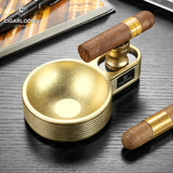 Ensemble Fumeur de Cigares, Cendrier Métal, Porte-Cigare Grand Calibre Cigarloong