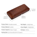 Boîte à Cigares de Voyage Portable en Cuir Étanche, Couverture Hydratante, Boîte Cadeau Cigarloong