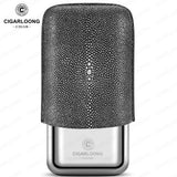 Étui à Cigares Portable, Humidor en Cuir de Vachette, Adapté 25mm de Diamètre Cigarloong