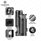 Briquet à Cigare Droit Portable, Coupe-Vent, Résistant à la Chaleur Cigarloong
