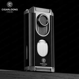 Allume-Cigare Multifonction Portable Pratique 3 en 1, Trois Flammes Droites Lisses, Porte-Ciseaux en V - Cigarium™