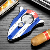 Ciseaux Coupe-Cigare à Motif Unique en Acier Inoxydable