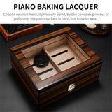 Humidor Cèdre Espagnol, Boîte avec Hygromètre, Étagères de Rangement, Grande Capacité Cigarloong