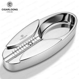 Accessoires pour Cigares, Ensemble de 4 Pièces, Cendrier, Couteau, Boîte en Bois Massif Cigarloong