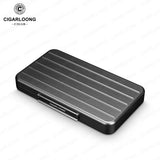 Boîte à Cigares Portable en Alliage d'Aluminium, Doublure Cèdre, Voyage d'Affaires Cigarloong