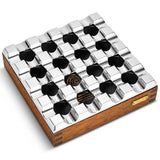 Cendrier Cigare en Bois Massif et Aluminium, Grand Diamètre, Multi-Cannelures, Design Unique Cigarloong