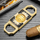Ciseaux à Cigares en Acier Inoxydable, Grand Calibre, Double Tranchant Cigarloong