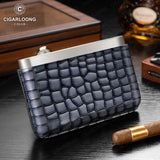 Coffret à Cigares 3 Pièces en Cuir avec Doublure en Bois de Cèdre Naturel Cigarloong