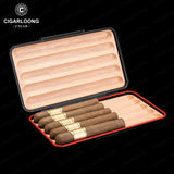 Boîte à Cigares Portable en Alliage d'Aluminium, Doublure Cèdre, Voyage d'Affaires Cigarloong