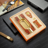 Ensemble accessoires cigare, cendrier métal grand diamètre, ciseaux lisses, briquet coupe-vent, 3 pièces Cigarloong