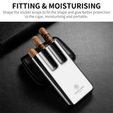 Étui à Cigares Portable, Humidor en Cuir de Vachette, Adapté 25mm de Diamètre Cigarloong