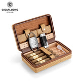 Boîte à Cigares Portable, Grande Capacité, Ciseaux et Allume-Cigare Cigarloong