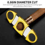 Ciseaux Coupe-Cigare Guillotine Doré en Acier Inoxydable