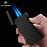 Allume-Cigare en Métal, Ensemble Coupe-Vent à Jet Droit, Lame Lisse, Coupe-Cigare, 2 Pièces Cigarloong