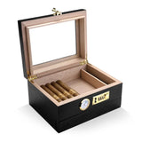 Humidor à Cigares avec Serrure à Combinaison, Bois de Cèdre, Hygromètre Cigarloong