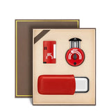 Coffret Cadeau Fumeur de Cigares, Étui, Briquet, Coupe-Cigares Cigarloong