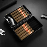 Humidor Portable à Main, Couvercle Rabattable, Style Rétro Créatif, Hygromètre Externe Cigarloong