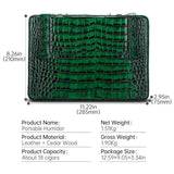 Étui Portable en Cuir Texture Crocodile, Pince à Cigare, Accessoire Homme Cigarloong