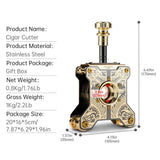 Coupe-Cigare en Métal Délicat, Acier Inoxydable, Bureau de Luxe Grand Calibre Cigarloong