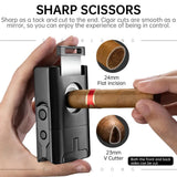 Briquet à Cigares Multifonctionnel 7 en 1, Coupe V et Plate, Aiguille Cigarloong