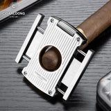 Allume-Cigare en Métal, Ensemble Coupe-Vent à Jet Droit, Lame Lisse, Coupe-Cigare, 2 Pièces Cigarloong