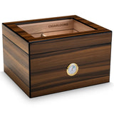 Humidor Cèdre Espagnol, Boîte avec Hygromètre, Étagères de Rangement, Grande Capacité Cigarloong