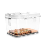 Humidor Transparent avec Bois de Cèdre, Hygromètre et Thermomètre Cigarloong