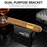 Porte-Cigare 2 en 1, Plateau Grand Diamètre, Perforateur Dissimulé Cigarloong