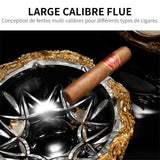 Cendrier à Cigares en Verre Style Européen, Base en Cuivre Cigarloong