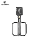 Coupe-Cigare Portable, Lame Acier Inoxydable, Étui en Cuir Cigarloong