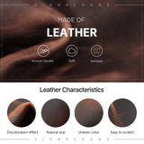 Boîte à Cigares en Cuir Véritable de Vache, Rangement pour 7 Cigares, Multifonctionnelle, Rétro Cigarloong