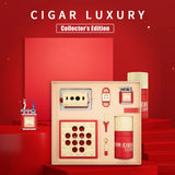 Ensemble d'Accessoires pour Fumeurs de Cigares, Coupe-Cigare de Bureau, Humidificateur, Briquets, Porte-Cendrier, 6 Pièces Cigarloong