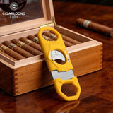 Coupe-Cigare Acier Inoxydable, Lame Lisse avec Porte-Cigarette Cigarloong